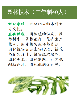 建寧縣職業(yè)中學園林技術(三年專)專業(yè)介紹