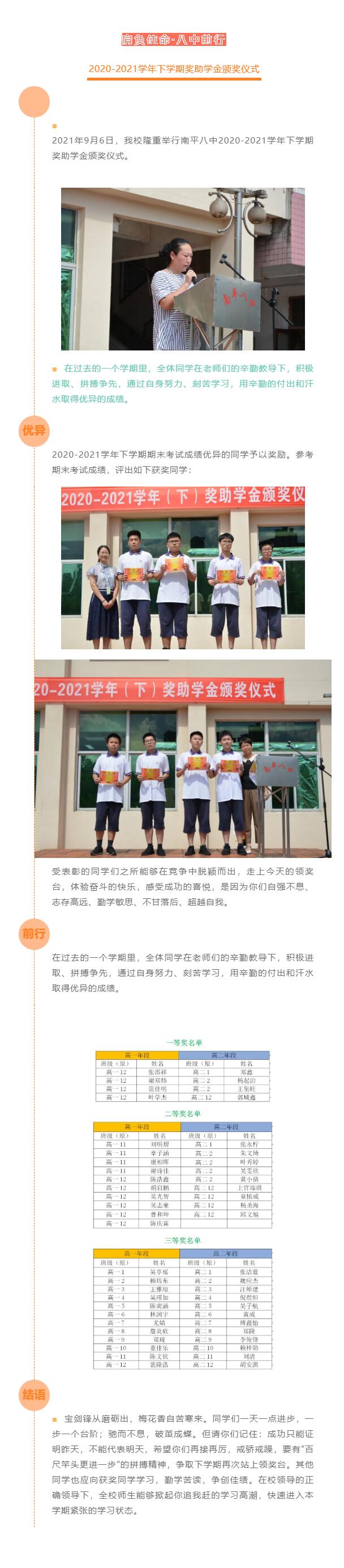 肩負(fù)使命·八中前行|2020-2021學(xué)年下學(xué)期獎(jiǎng)助學(xué)金頒獎(jiǎng)儀式